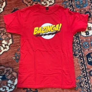 Bazinga Sheldon WB graphic T-shirt small